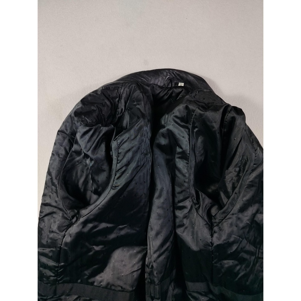 Vintage Preston & York Coat Womens Medium Black Leather Overcoat Thinsulate - Picture 9 of 12